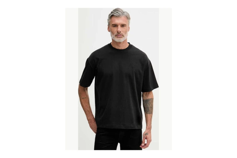 Calvin Klein Embossed Logo Ανδρικό Κοντομάνικο T-Shirt Μαύρο