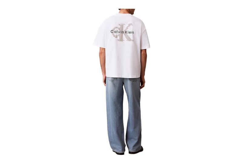 Calvin Klein Embossed Logo Ανδρικό Κοντομάνικο T-Shirt Λευκό