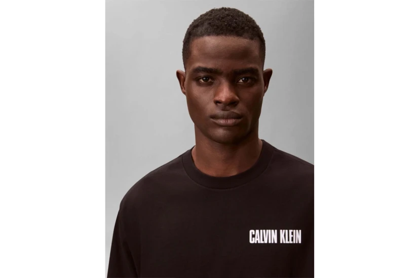 Calvin Klein Heavy Jersey Logo Ανδρικό Κοντομάνικο T-Shirt Μαύρο, Λευκό
