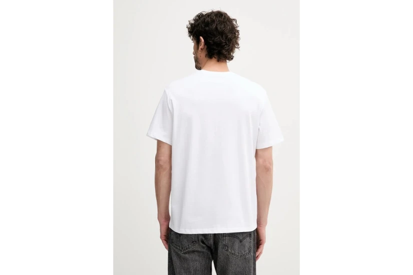 Calvin Klein Monogram Logo Ανδρικό Κοντομάνικο T-Shirt Λευκό