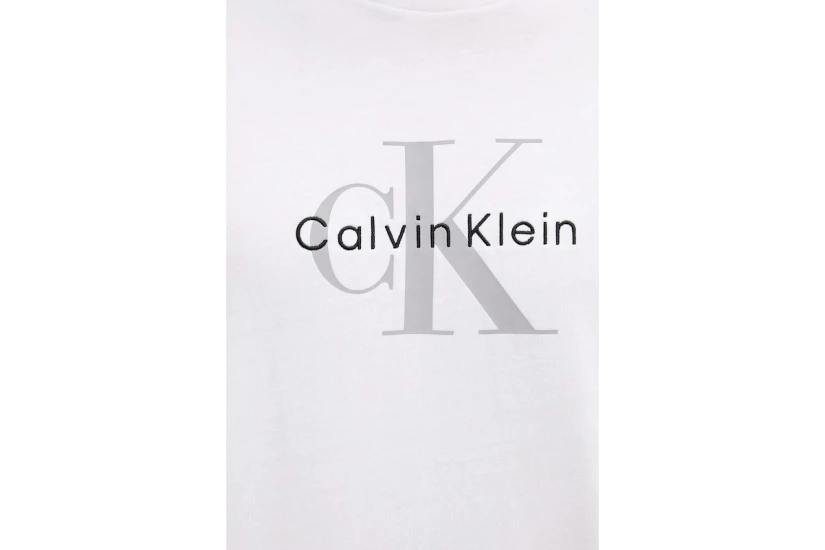 Calvin Klein Monogram Logo Ανδρικό Κοντομάνικο T-Shirt Λευκό