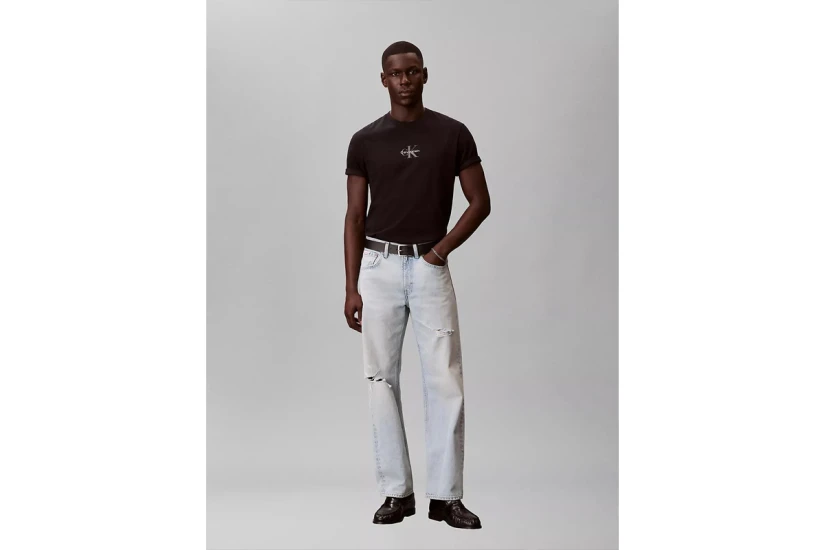 Calvin Klein Monogram Logo Ανδρικό Κοντομάνικο T-Shirt Μαύρο