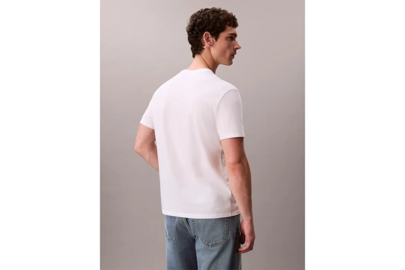 Calvin Klein Monogram Logo Ανδρικό Κοντομάνικο T-Shirt Λευκό