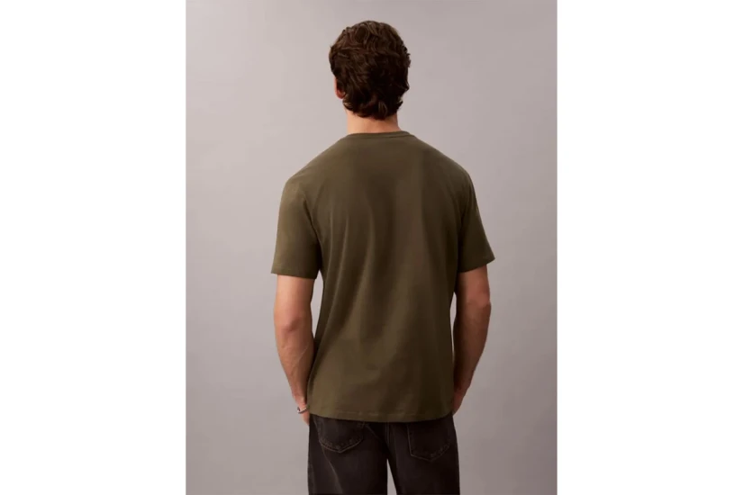 Calvin Klein Cotton Badge Ανδρικό Κοντομάνικο T-Shirt Χακί