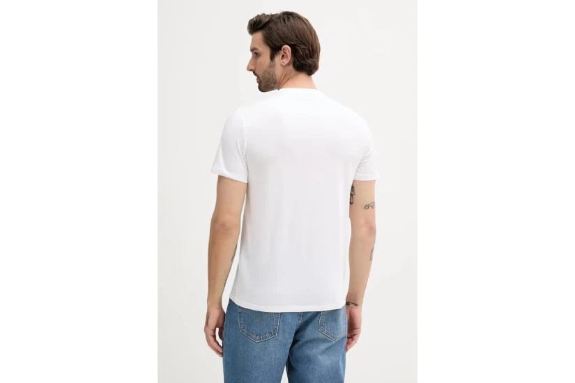 Calvin Klein Cotton Badge Ανδρικό Κοντομάνικο T-Shirt Λευκό