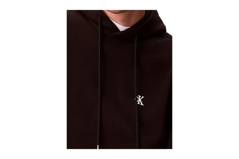 Calvin Klein 350Terry Monogram Ανδρικό Φούτερ με Κουκούλα Μαύρο