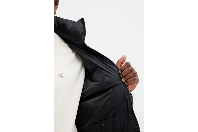 Calvin Klein Hooded Down Ανδρικό Μπουφάν Puffer με Κουκούλα Μαύρο