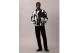 Calvin Klein Printed Relaxed Ανδρικό Μπουφάν Sherpa Μαύρο, Λευκό