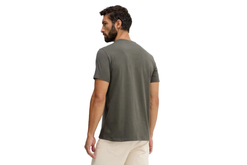 Calvin Klein Monogram Logo Ανδρικό Κοντομάνικο T-Shirt Ανθρακί