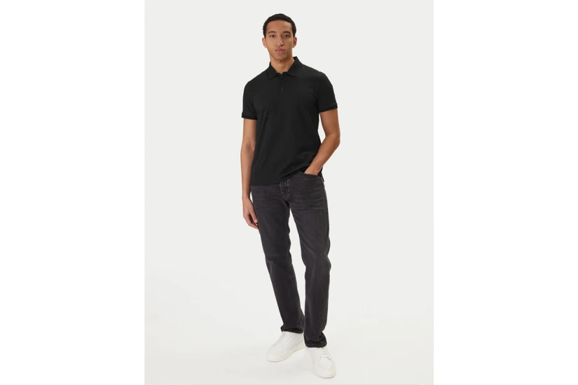 Calvin Klein Classic Monogram Ανδρικό Polo T-Shirt Μαύρο