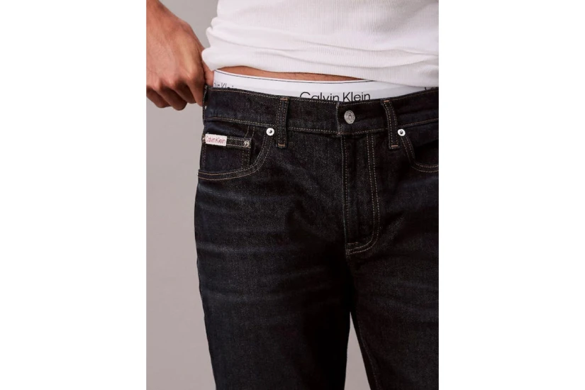 Calvin Klein Slim Tapered Ανδρικό Παντελόνι Τζιν Μπλε Σκούρο