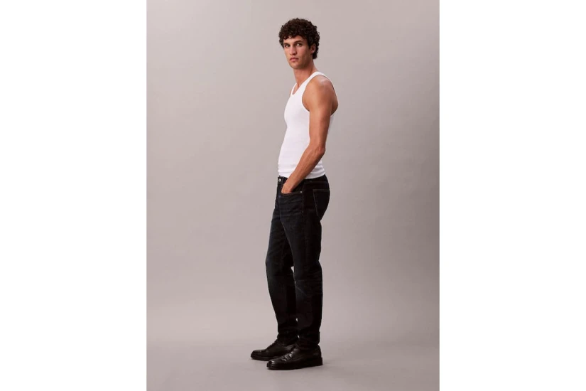 Calvin Klein Slim Tapered Ανδρικό Παντελόνι Τζιν Μπλε Σκούρο