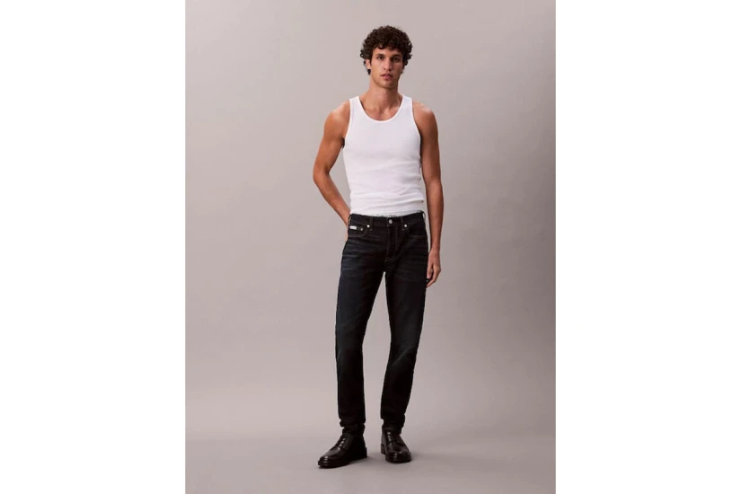 Calvin Klein Slim Tapered Ανδρικό Παντελόνι Τζιν Μπλε Σκούρο