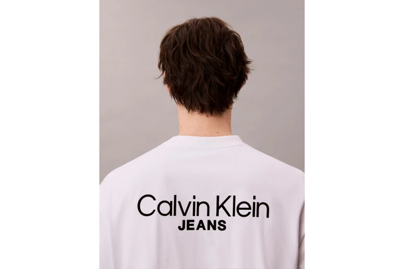 Calvin Klein Back Logo Ανδρικό Κοντομάνικο T-Shirt Λευκό
