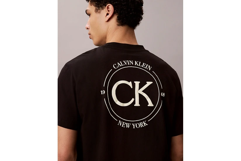 Calvin Klein Embroidered Logo Ανδρικό Κοντομάνικο T-Shirt Μαύρο
