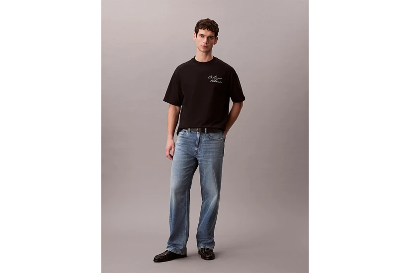 Calvin Klein Relaxed Script Logo Ανδρικό Κοντομάνικο T-Shirt Μαύρο