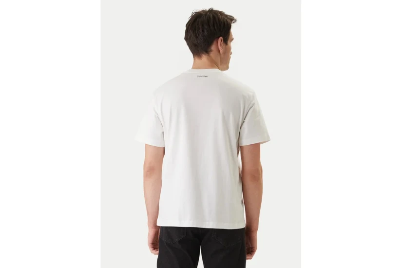 Calvin Klein Embroidered Logo Ανδρικό Κοντομάνικο T-Shirt Λευκό