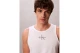 Calvin Klein Monogram Logo Ανδρική Αμάνικη Μπλούζα Λευκή