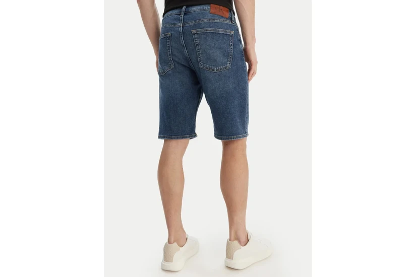 Calvin Klein Slim Denim Ανδρική Βερμούδα Τζιν Μπλε