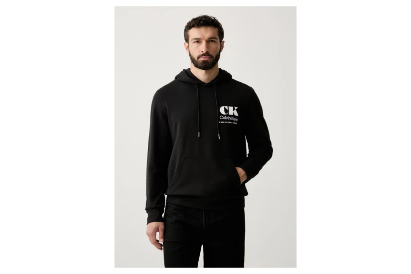 Calvin Klein Ανδρικό Φούτερ με Κουκούλα Μαύρο