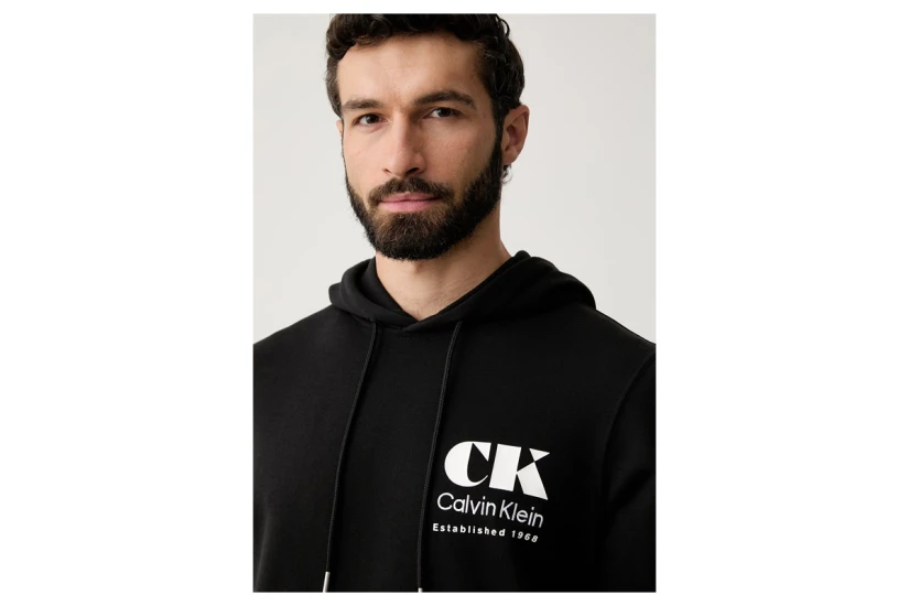 Calvin Klein Ανδρικό Φούτερ με Κουκούλα Μαύρο