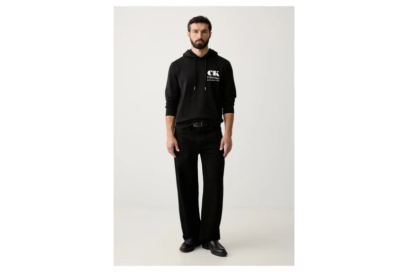 Calvin Klein Ανδρικό Φούτερ με Κουκούλα Μαύρο