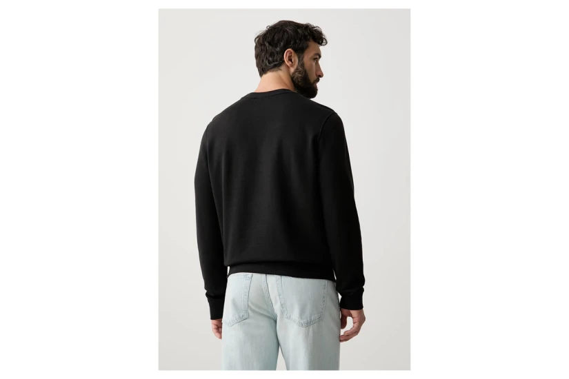 Calvin Klein Ανδρική Μακρυμάνικη Μπλούζα με Λαιμόκοψη Μαύρη