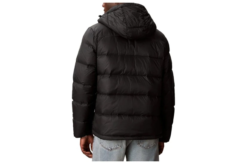 Calvin Klein Relaxed Nylon Ανδρικό Μπουφάν Puffer με Κουκούλα Μαύρο