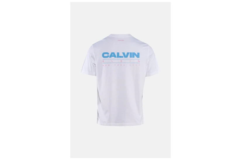 Calvin Klein Relaxed Back Logo Ανδρικό Κοντομάνικο T-Shirt Λευκό