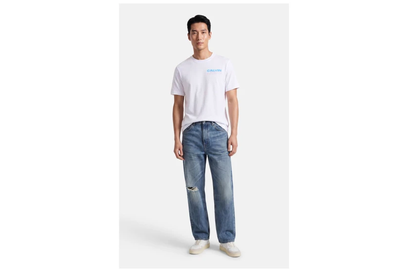 Calvin Klein Relaxed Back Logo Ανδρικό Κοντομάνικο T-Shirt Λευκό