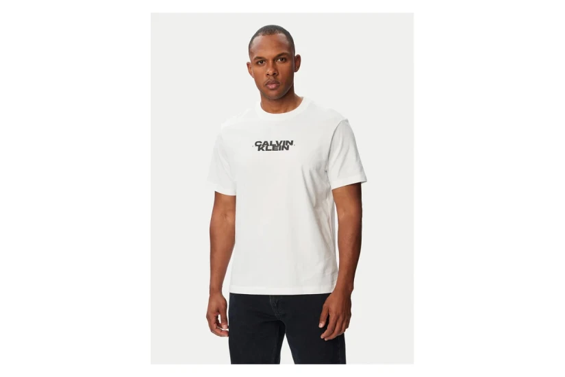 Calvin Klein Ανδρικό Κοντομάνικο T-Shirt Λευκό, Μαύρο