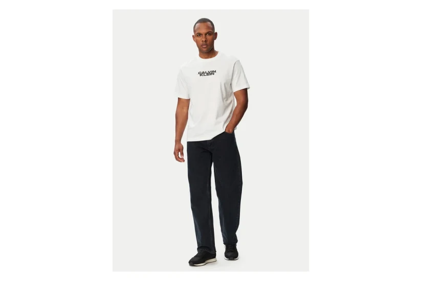 Calvin Klein Ανδρικό Κοντομάνικο T-Shirt Λευκό, Μαύρο