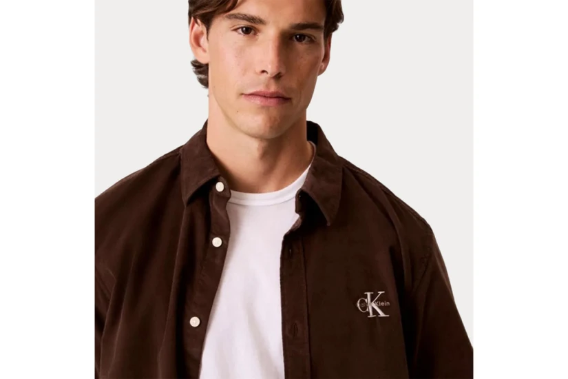 Calvin Klein Cotton Corduroy Πουκάμισο Μακρυμάνικο Ανδρικό (LV04RH114G WFM)