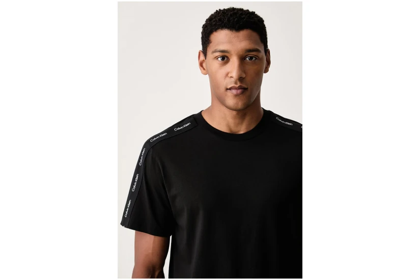 Calvin Klein Logo Tape Ανδρικό Κοντομάνικο T-Shirt Μαύρο