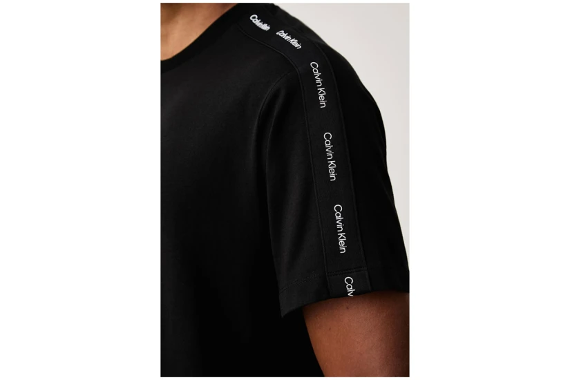 Calvin Klein Logo Tape Ανδρικό Κοντομάνικο T-Shirt Μαύρο