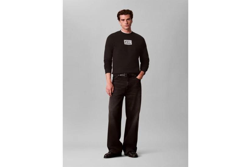 Calvin Klein Cotton Terry Logo Μπλούζα Με Λαιμόκοψη Ανδρική (LV04RH248G UB1)