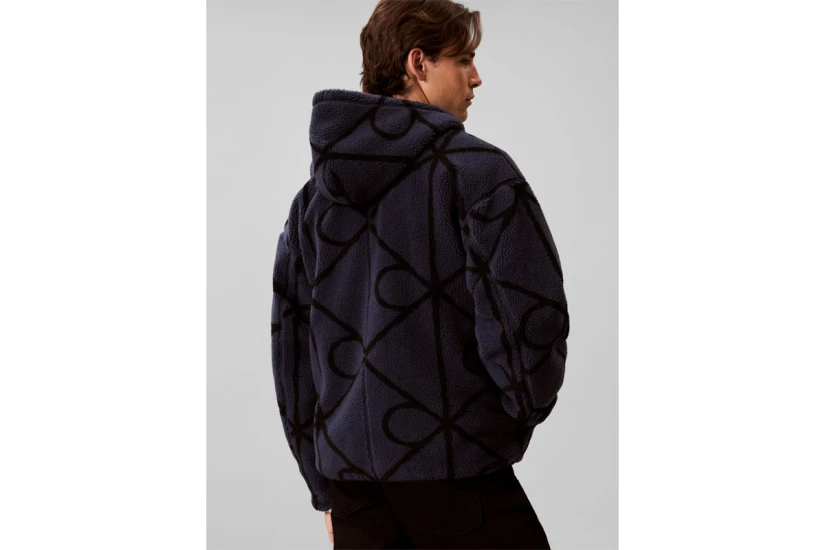 Calvin Klein Emblem Fleece Ζακέτα Sherpa Ανδρική (LV04RH251G CCI)