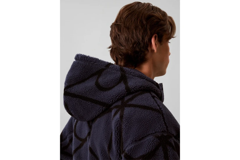 Calvin Klein Emblem Fleece Ζακέτα Sherpa Ανδρική (LV04RH251G CCI)