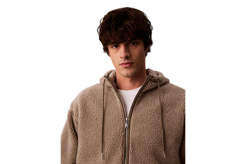 Calvin Klein Relaxed Ζακέτα Sherpa Ανδρική (LV04RH272G HMT)