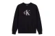 Calvin Klein Relaxed Cotton Monologo Graphic Ανδρικό Πουλόβερ Μαύρο, Εκρού