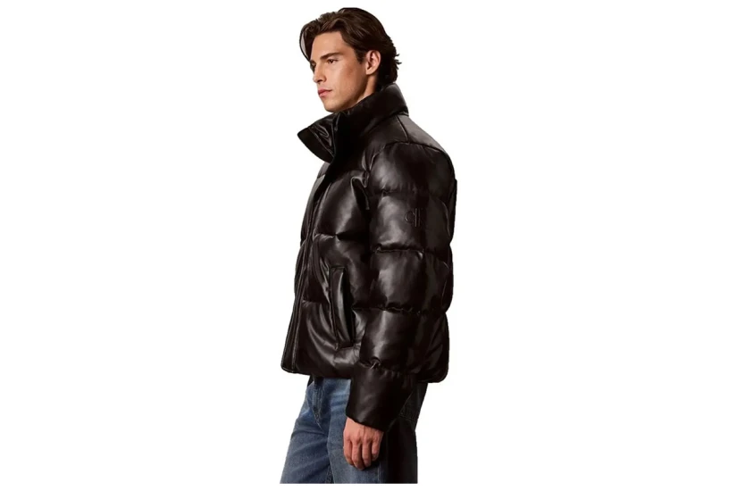 Calvin Klein Ls Faux Leather Puffer Jkt (LV04RH530G UB1)