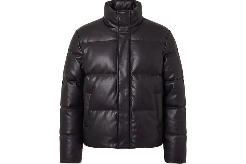Calvin Klein Ls Faux Leather Puffer Jkt (LV04RH530G UB1)