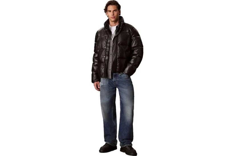 Calvin Klein Ls Faux Leather Puffer Jkt (LV04RH530G UB1)