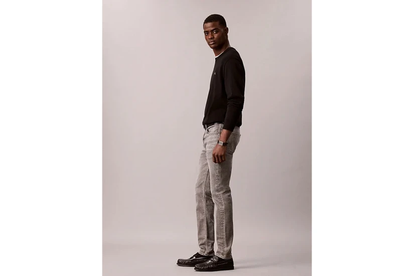 Calvin Klein Slim Tapered Ανδρικό Παντελόνι Τζιν Γκρι