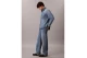 Calvin Klein Embossed Denim Ανδρικό Μακρυμάνικο Πουκάμισο Μπλε