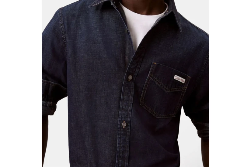 Calvin Klein Classic Fit Τζιν Πουκάμισο Μακρυμάνικο Ανδρικό (LV04RH912G CXF)