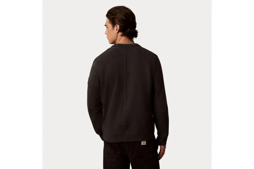 Calvin Klein Monologo Badge Terry Μπλούζα Με Λαιμόκοψη Ανδρική (LV04RJ200G 8MN)
