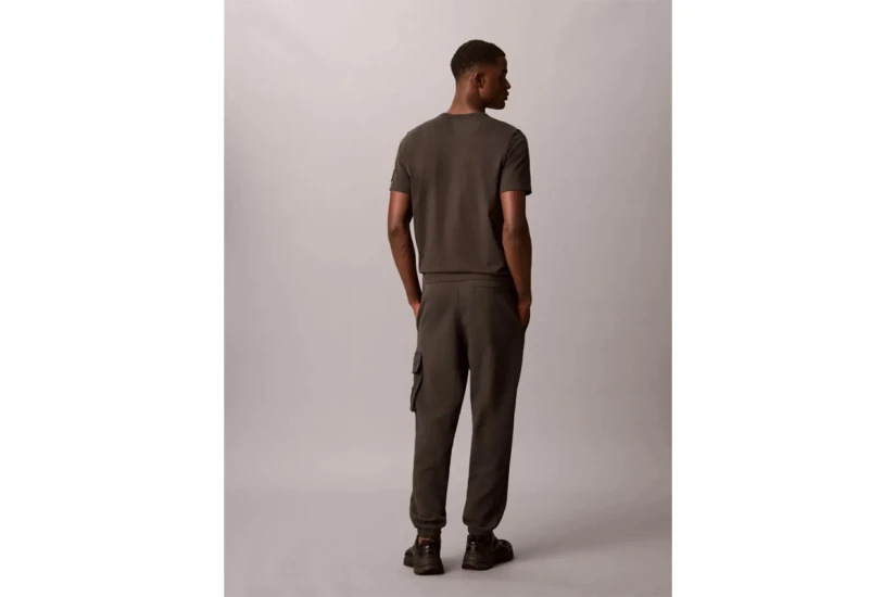 Calvin Klein Cotton Terry Cargo Παντελόνι Φόρμας Ανδρικό (LV04RJ204G 8MN)