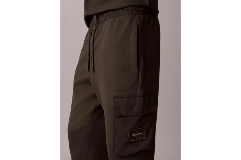Calvin Klein Cotton Terry Cargo Παντελόνι Φόρμας Ανδρικό (LV04RJ204G 8MN)