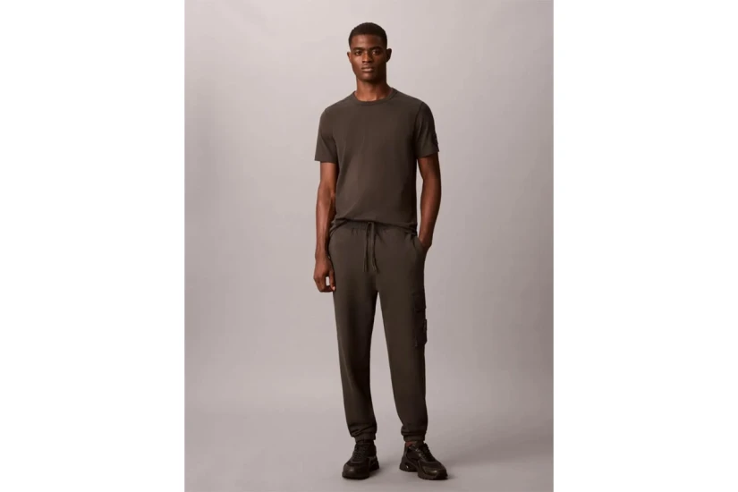 Calvin Klein Cotton Terry Cargo Παντελόνι Φόρμας Ανδρικό (LV04RJ204G 8MN)